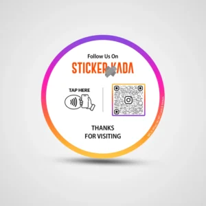 NFC Instagram Round Sticker